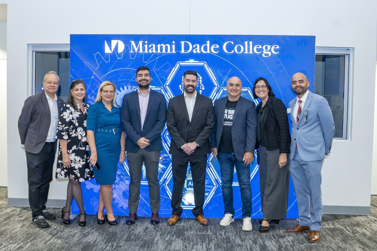 Panelists at the AI Institute Symposium at Miami Dade College North with Miami-Dade County Public Schools teachers.
