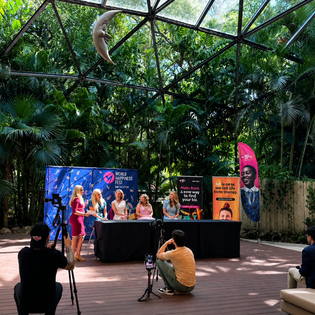 Dr. Nancy Richmond on a panel at the World Happiness Fest